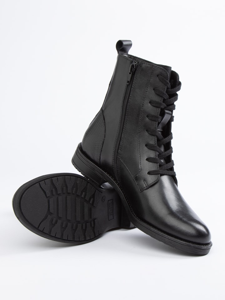 Leder-Boots in Schwarz