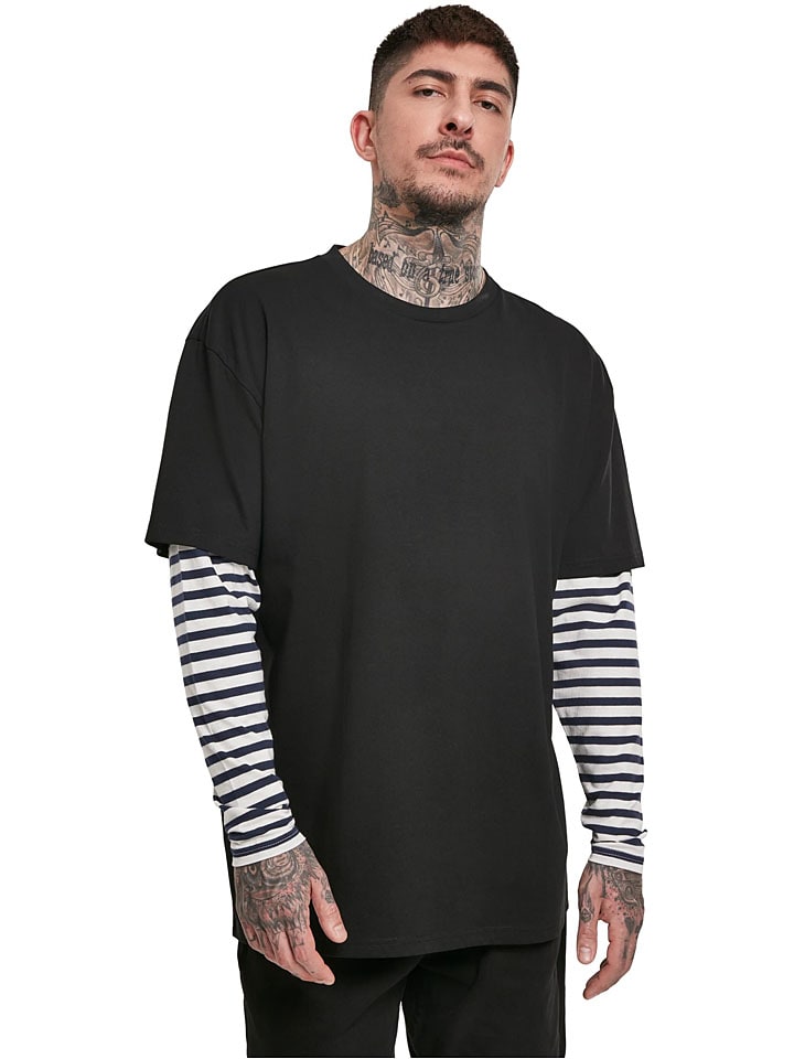 Longsleeves in Schwarz/ Weiß