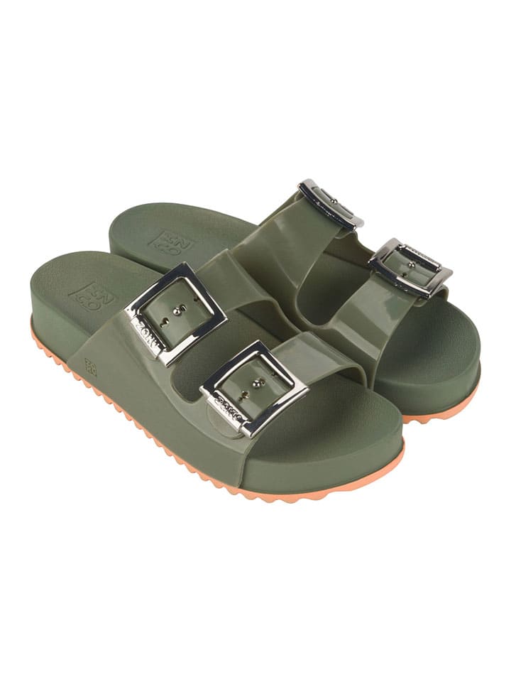 Pantoletten "Partner III" in Khaki