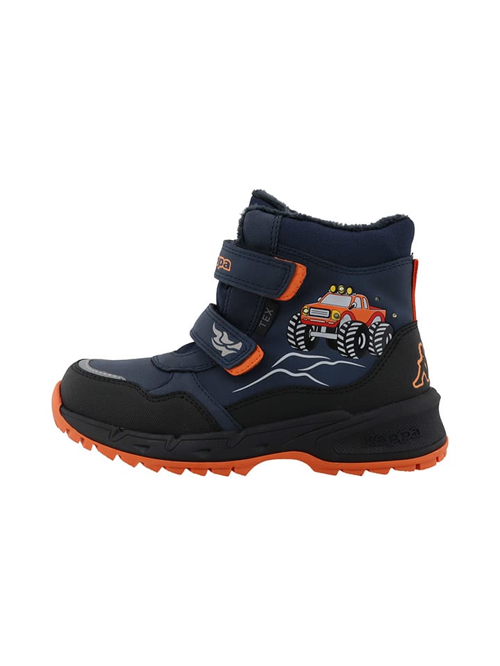 Winterboots "Osano" donkerblauw/oranje