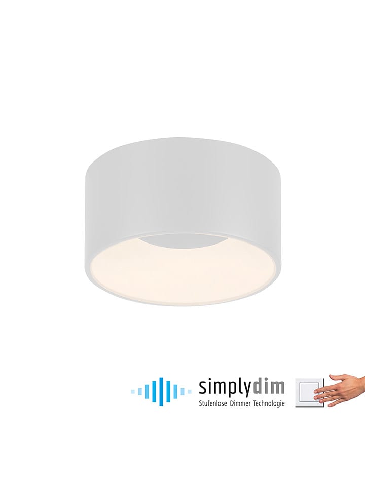 Lampa sufitowa LED w kolorze białym - wys. 8 x Ø 16 cm