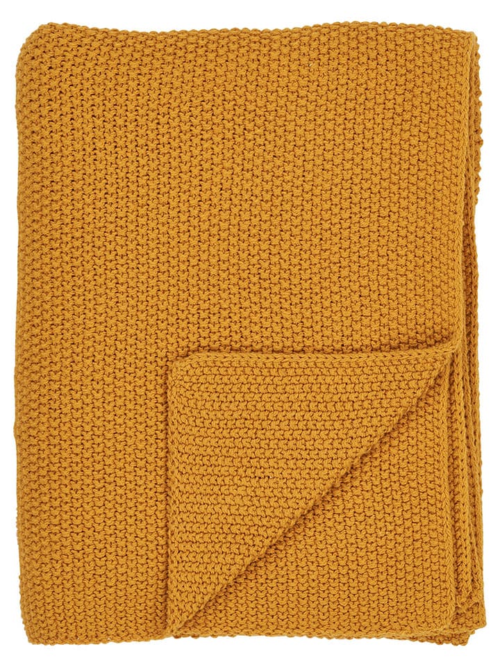 Plaid mosterdgeel - (L)170 x (B)130 cm