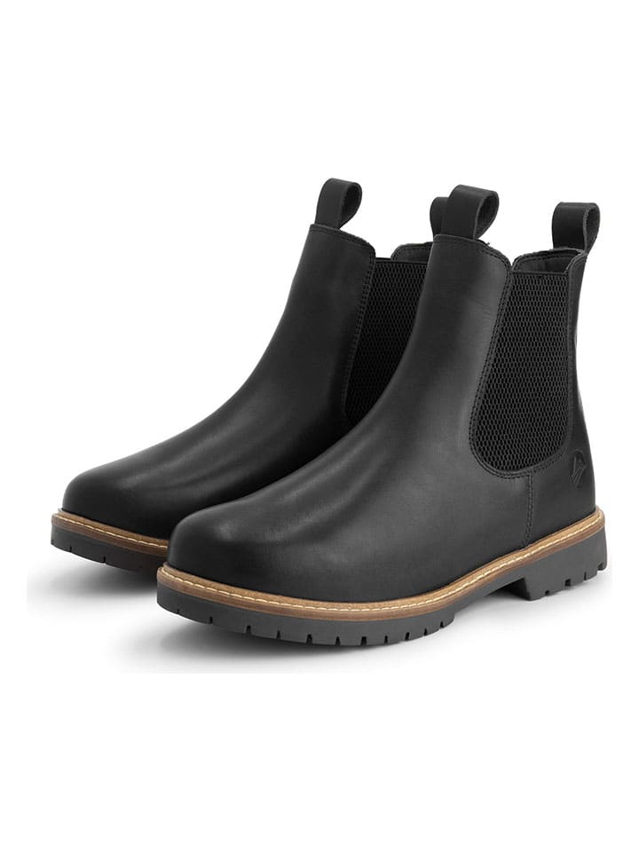 Leder-Chelsea-Boots "Ringsaker" in Schwarz