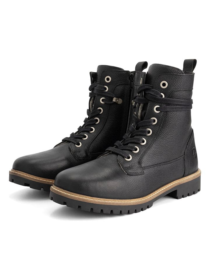 Leder-Boots "Trongsberg" in Schwarz