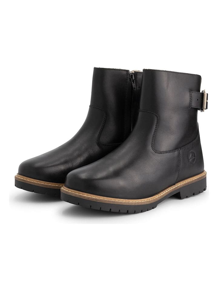 Leren boots "Tingvoll" zwart