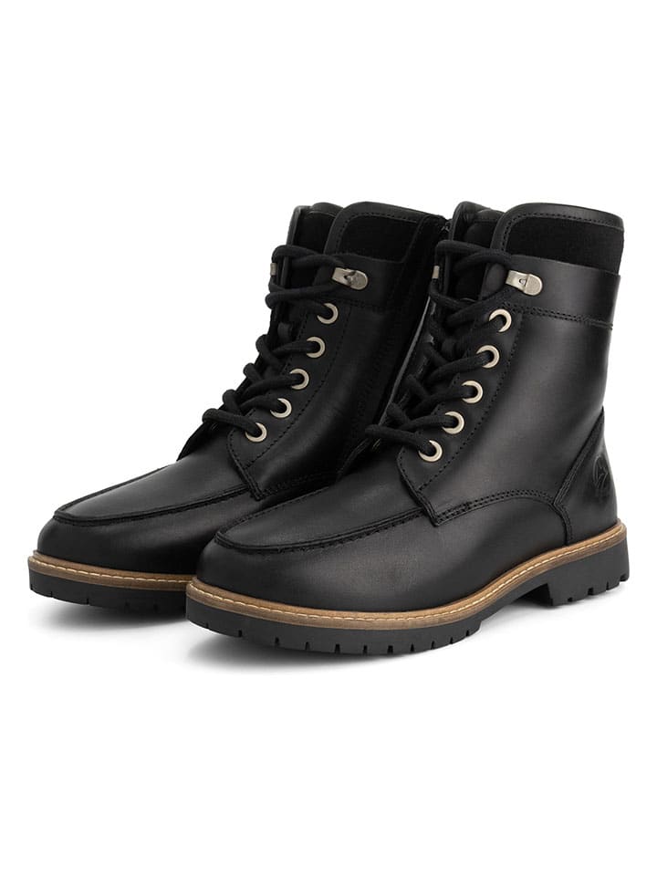 Leder-Boots "Tronstad" in Schwarz