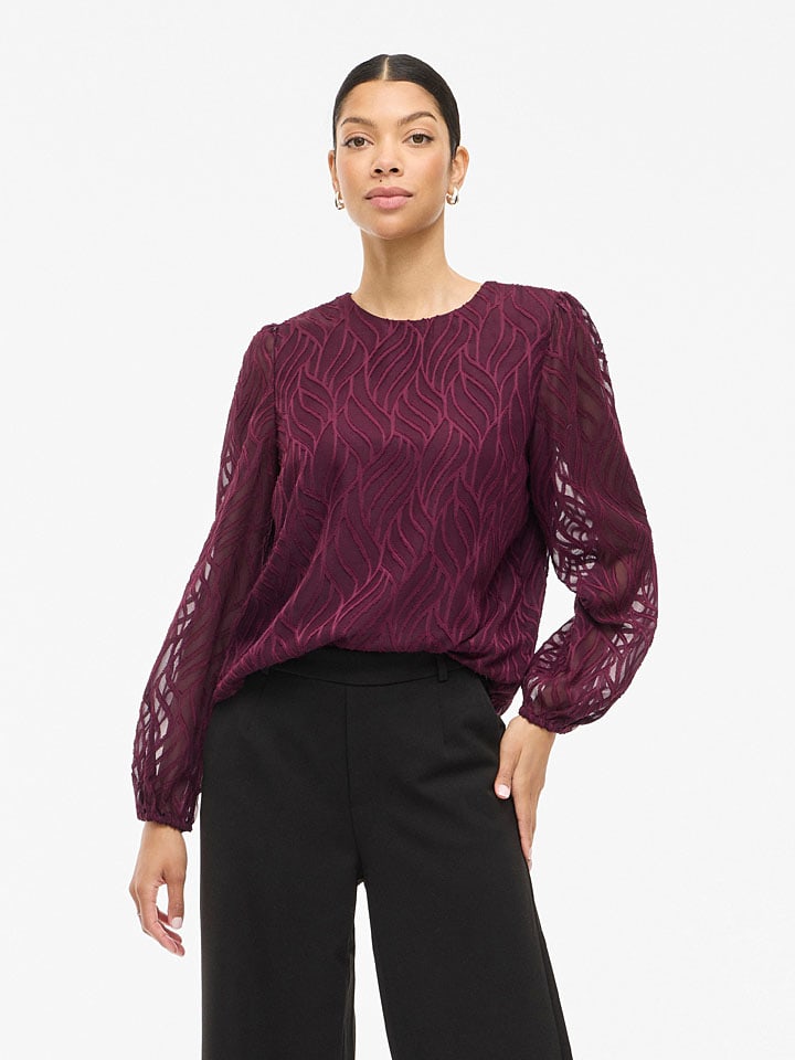 Bluse "Vimika" in Bordeaux