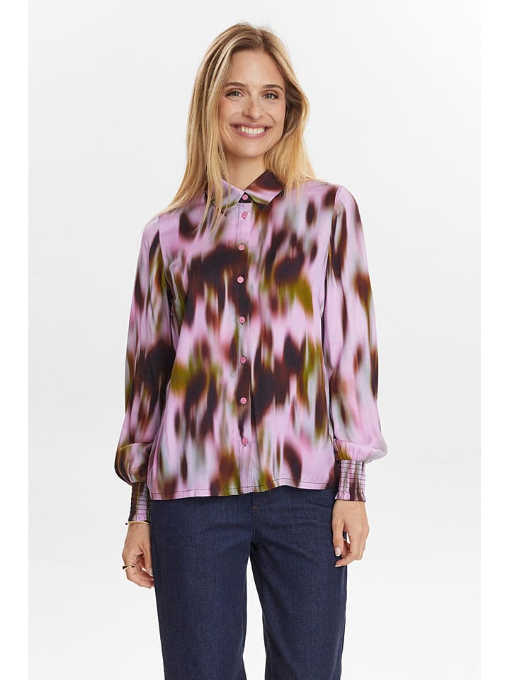 Bluse "Lilith" in Rosa/ Bordeaux