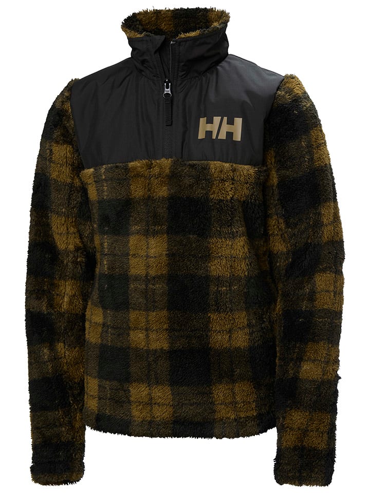 Fleece trui "Champ" lichtbruin/zwart