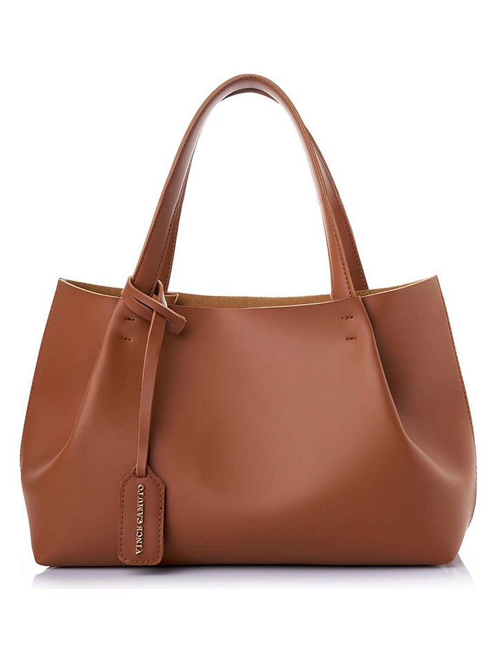 Schultertasche in Hellbraun - (B)35 x (H)20 x (T)12 cm