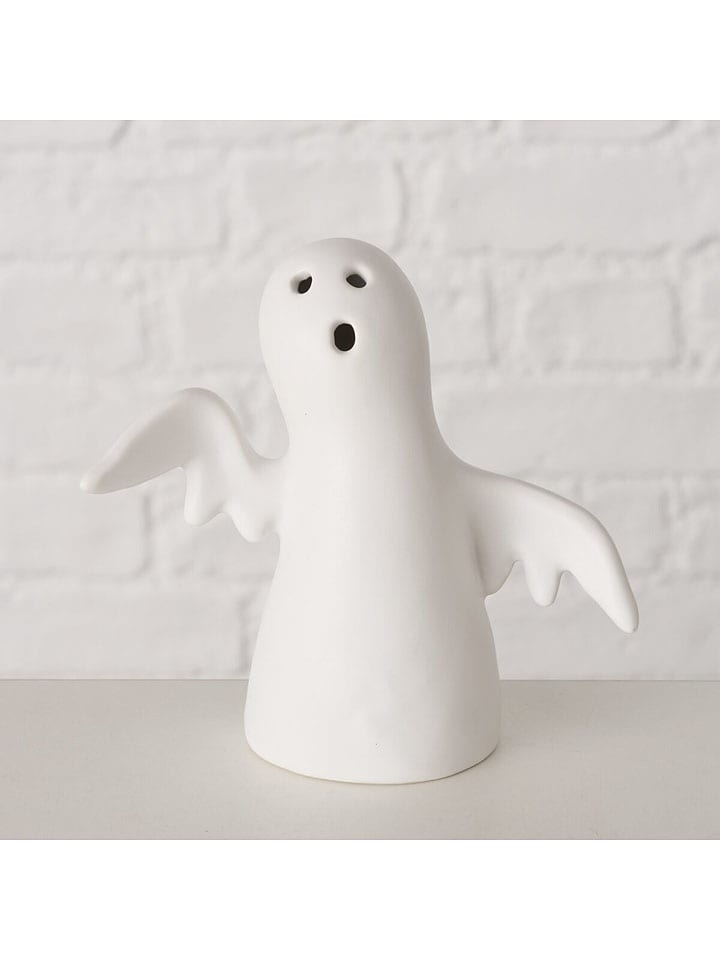 LED-Dekofigur "Ghostie" in Weiß - (H)11,8 cm