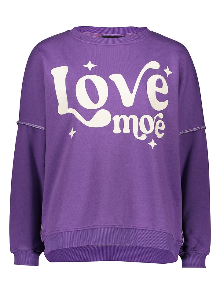 Sweatshirt "Love more" paars