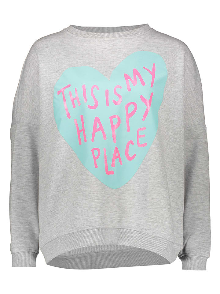 Bluza "This is my happy place" w kolorze szarym