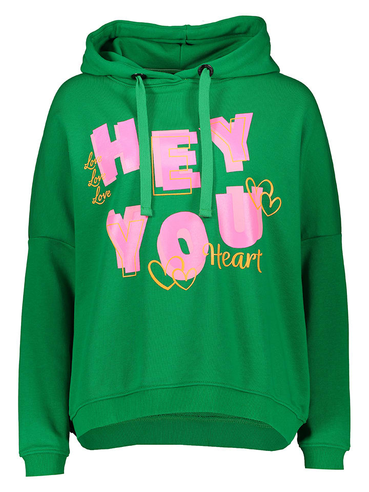 Hoodie "Hey You" groen