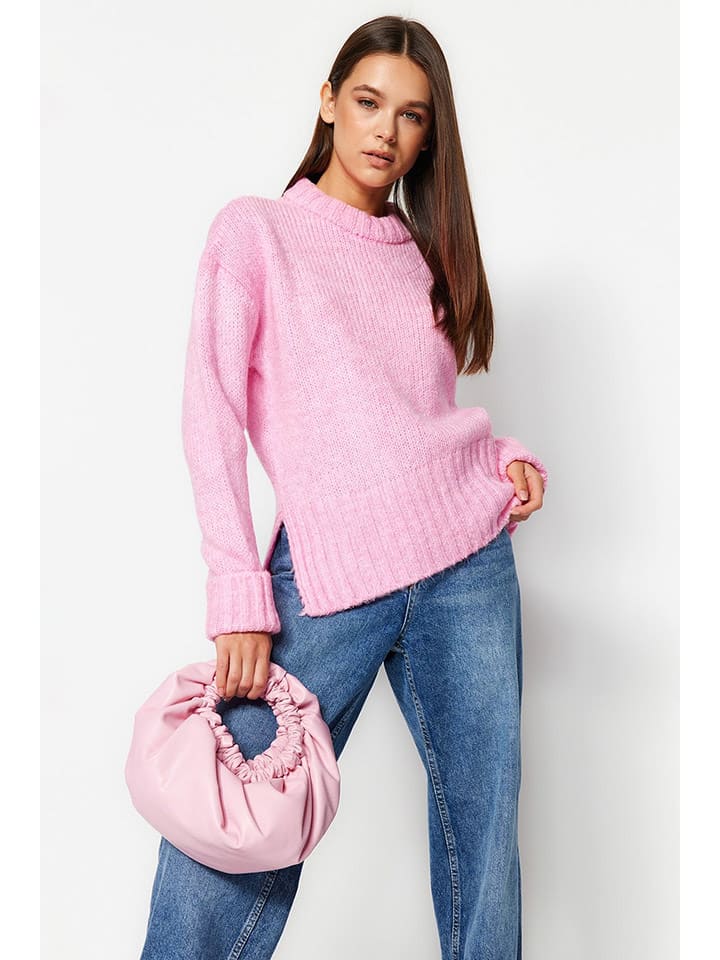 Sweter w kolorze jasnoróżowym