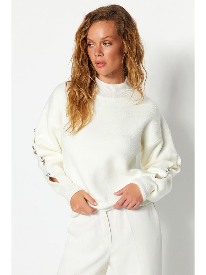 Sweter w kolorze kremowym