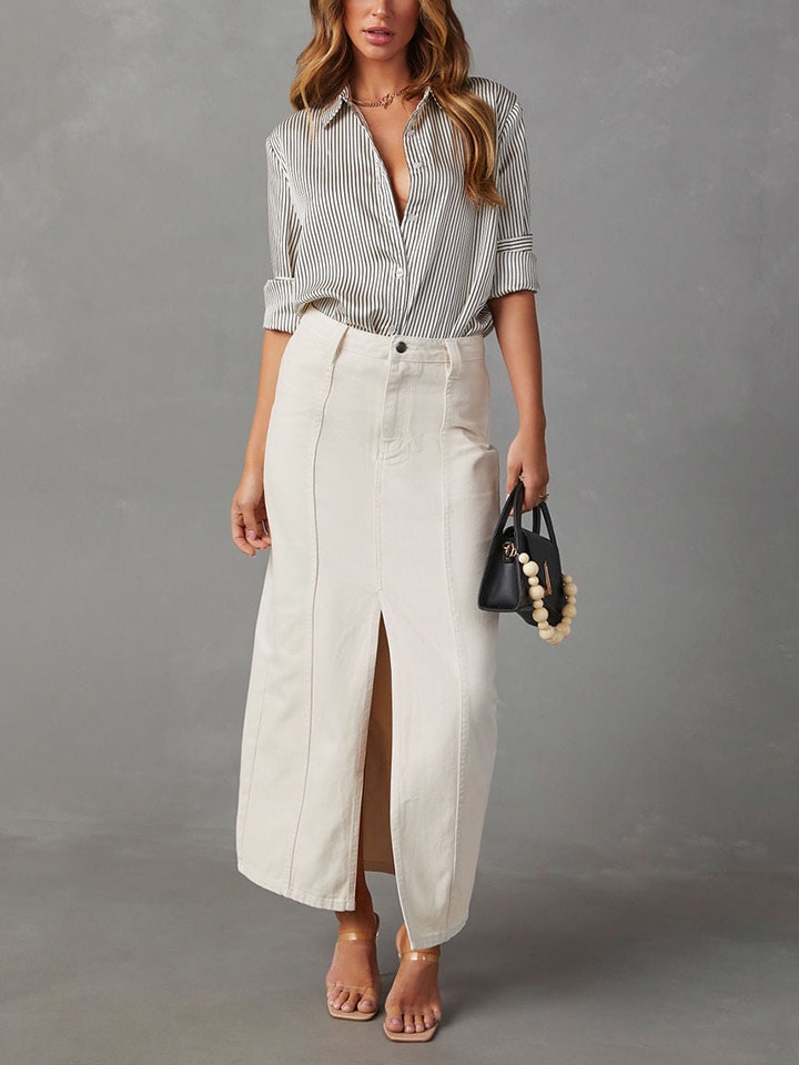 Blouse zwart/wit