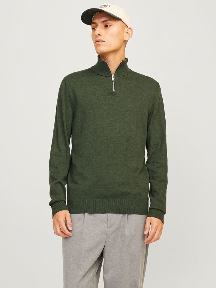 Sweter w kolorze ciemnozielonym