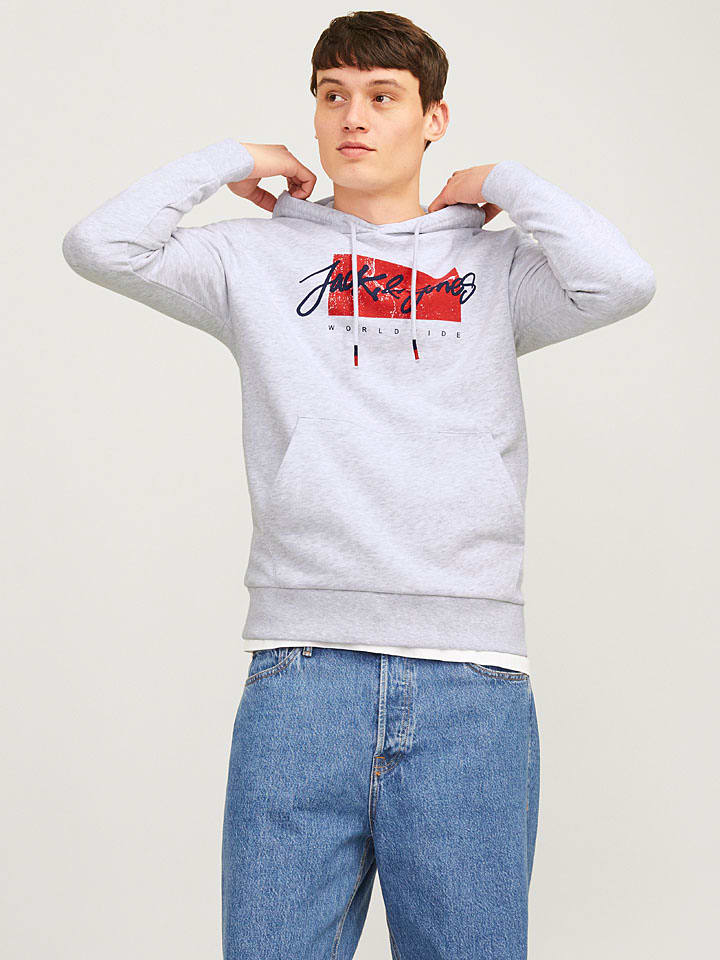 Hoodie "Whitley" in Hellgrau