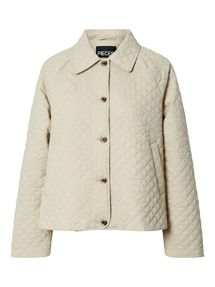 Kurtka pikowana "Pcjaima" w kolorze kremowym