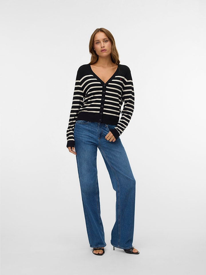Vest zwart/crème