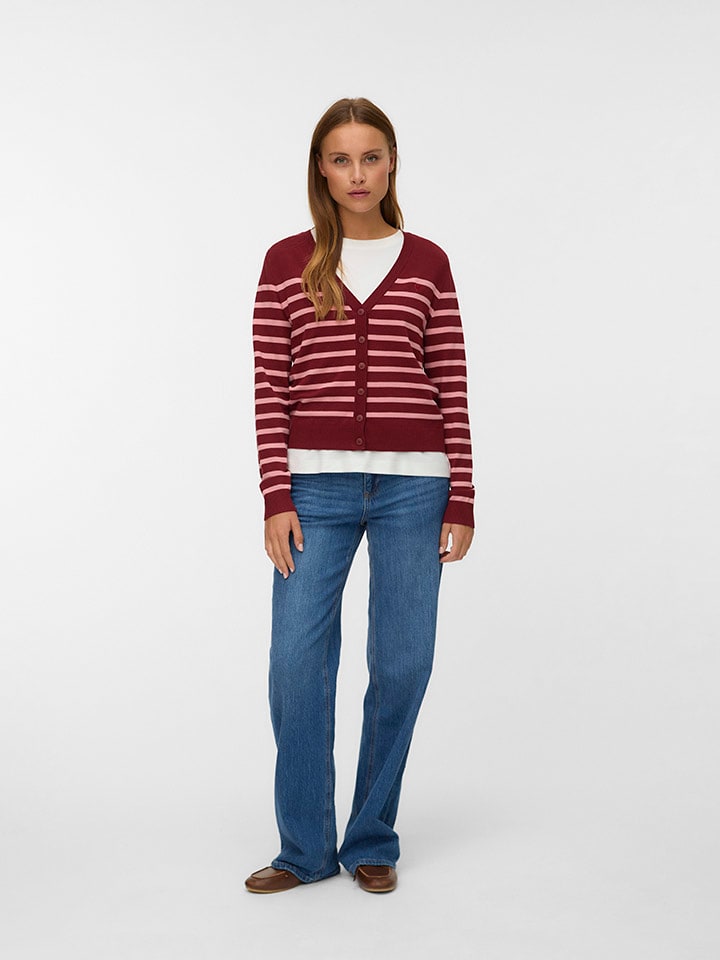 Vest bordeaux/lichtroze