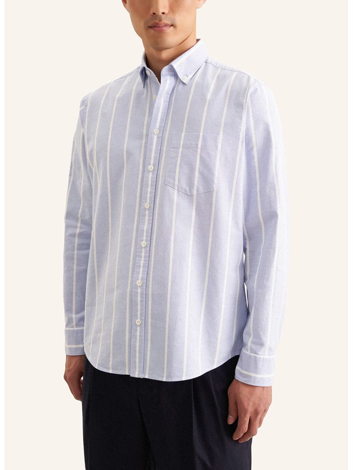 Hemd - Regular fit - in Hellblau/ Weiß