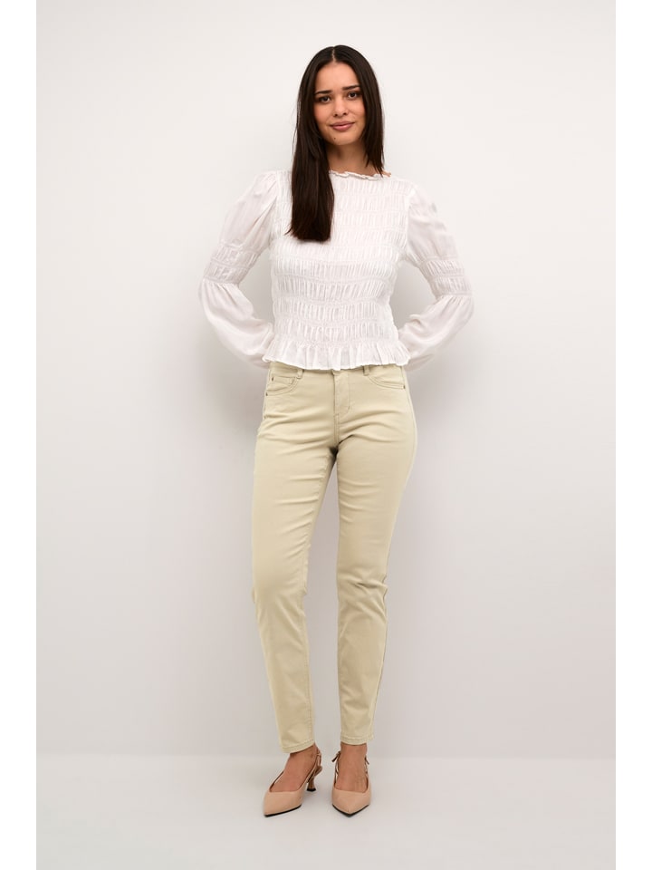 Spijkerbroek - slim fit - beige