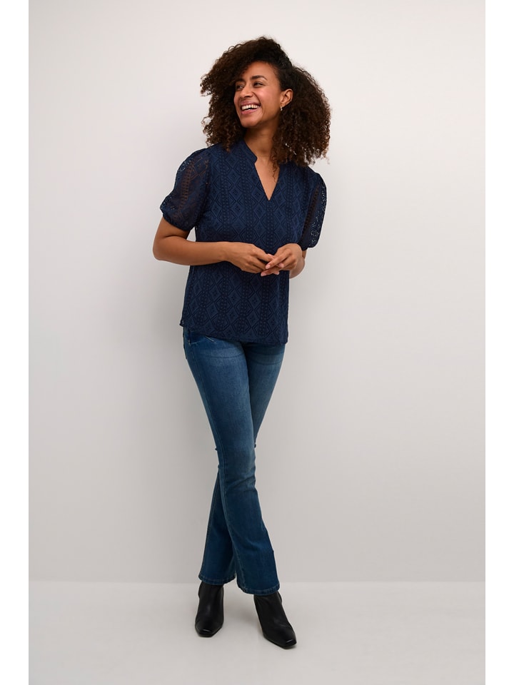 Bluse in Dunkelblau