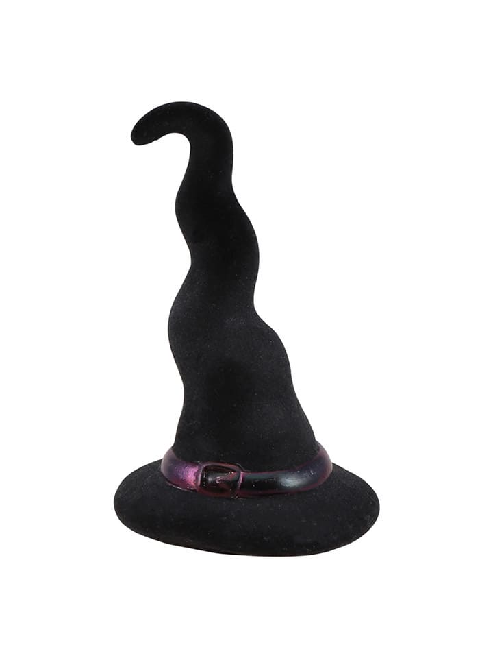 Figurka dekoracyjna "Witch Hat" w kolorze czarnym - 10 x 16 x 9,5 cm