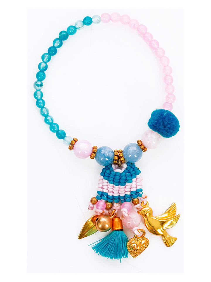 Armband "Jacky" in Türkis/ Rosa - Ø 6 cm