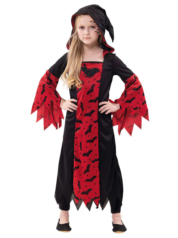 Sukienka kostiumowa "Witch Vampira" w kolorze czarno-czerwonym