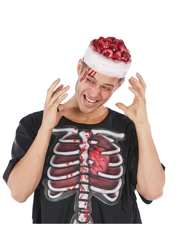 Czapka kostiumowa "Brain" w kolorze czerwonym