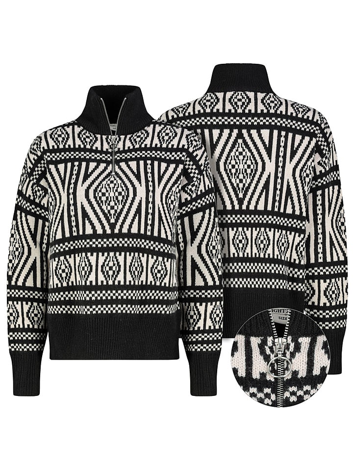 Pullover in Schwarz/ Weiß