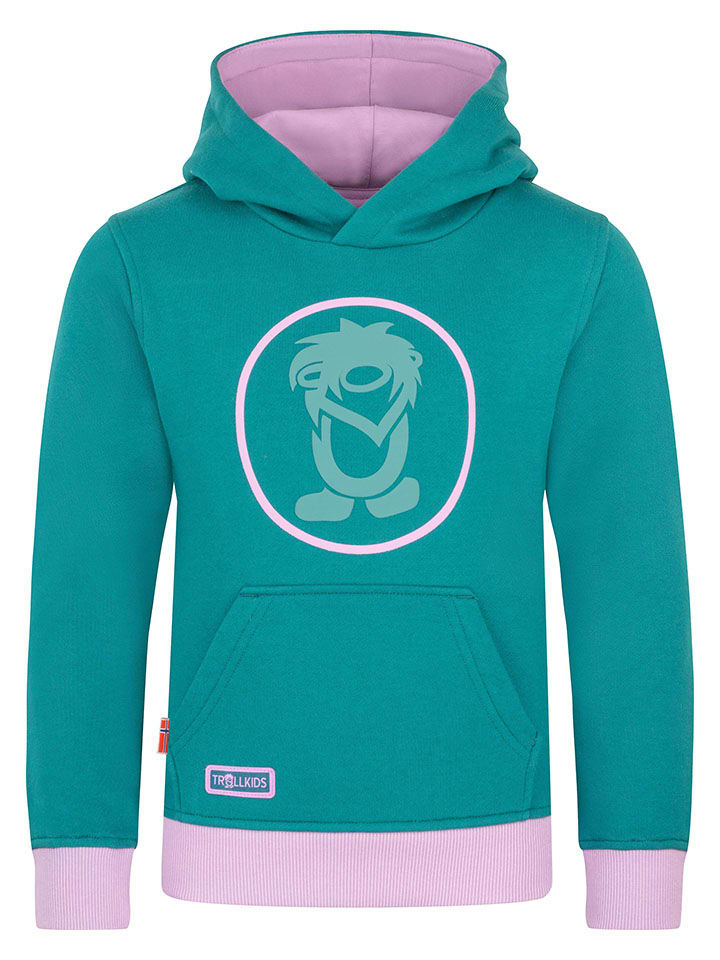 Hoodie "Troll" in Türkis