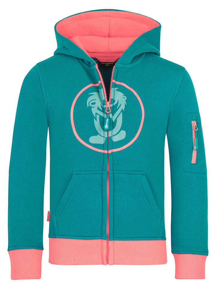 Sweatjacke "Sortland" in Türkis