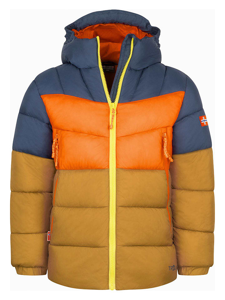 Winterjacke "Kirkenes" in Hellbraun/ Orange