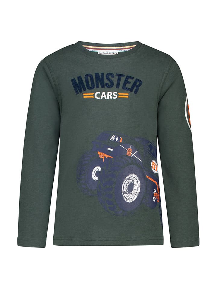 Longsleeve "Monster cars" kaki