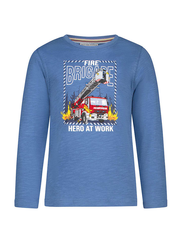 Longsleeve "Fire brigade" blauw