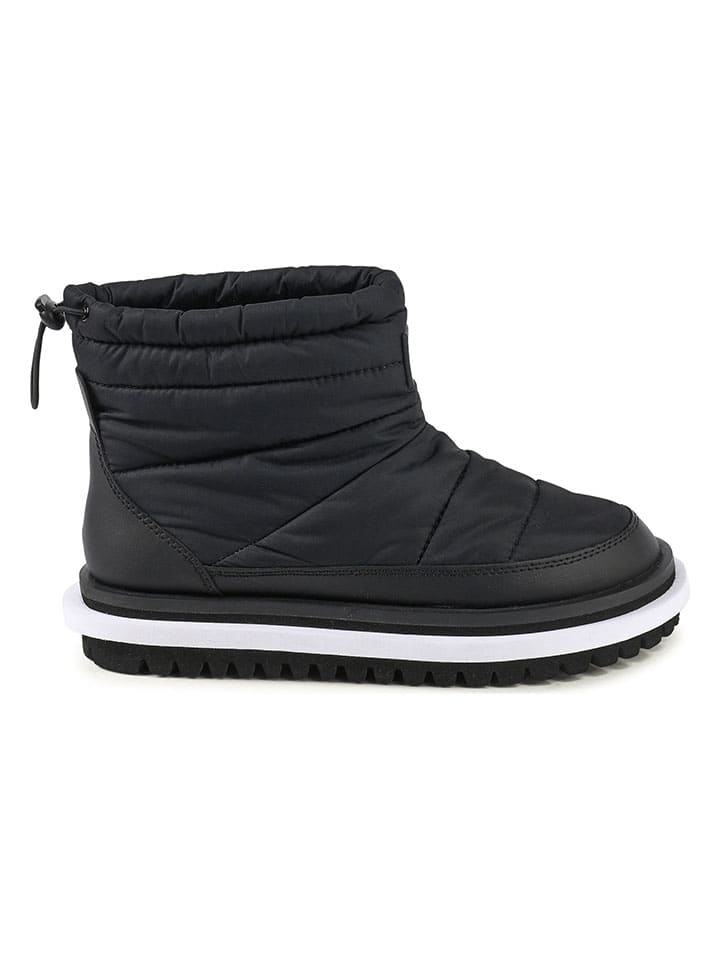 Leder-Boots in Schwarz