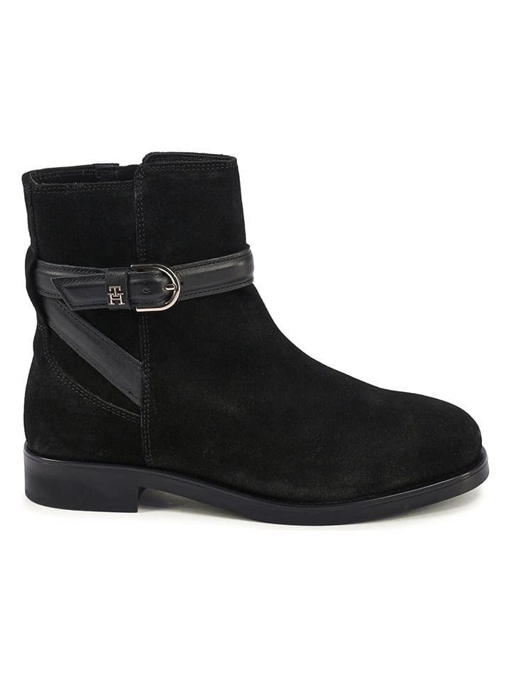 Leder-Boots in Schwarz