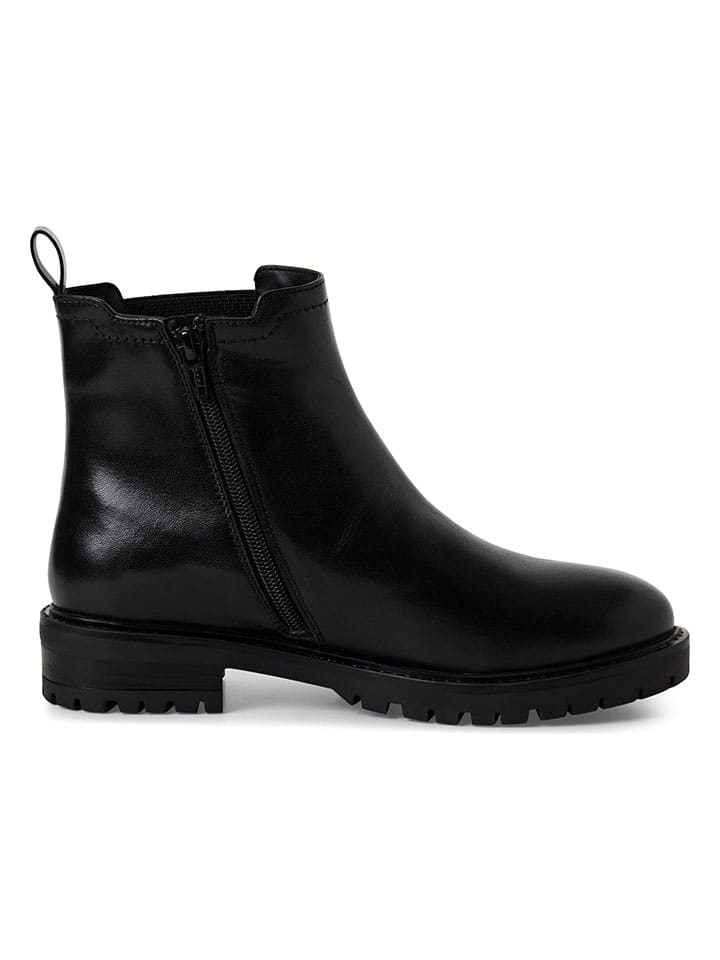 Leder-Boots in Schwarz