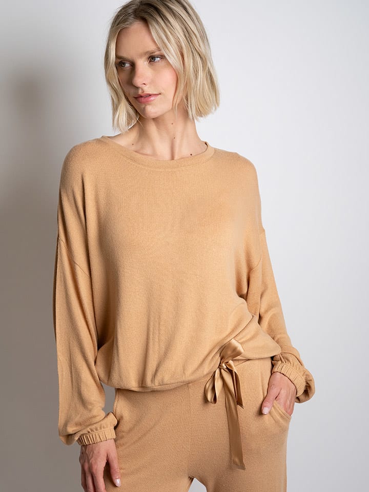 Pyjama-Oberteil "Ocea" in Beige
