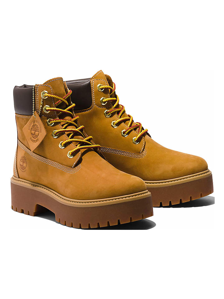 Leder-Boots "Stone Street" in Hellbraun