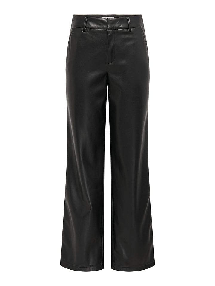 Kunstlederhose in Schwarz