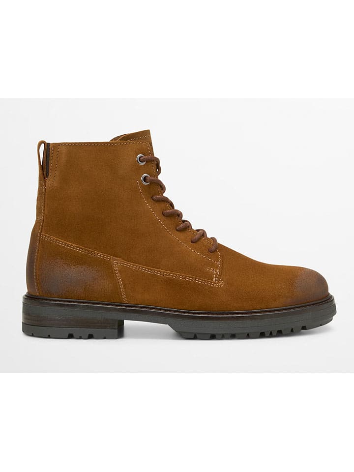 Leder-Boots "Rony" in Hellbraun