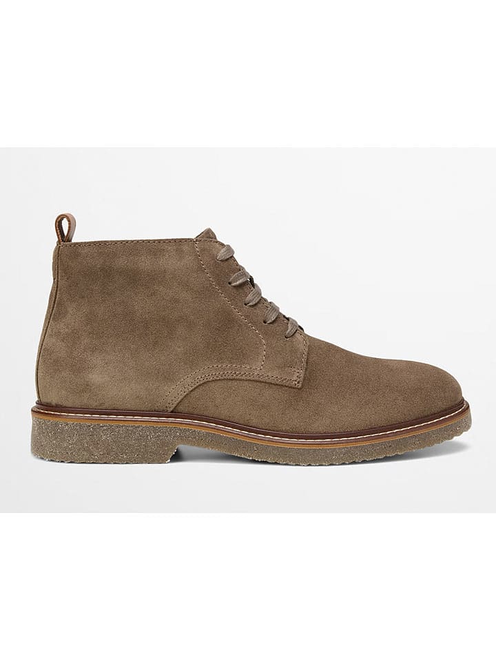 Leren veterschoenen "Linus" lichtbruin