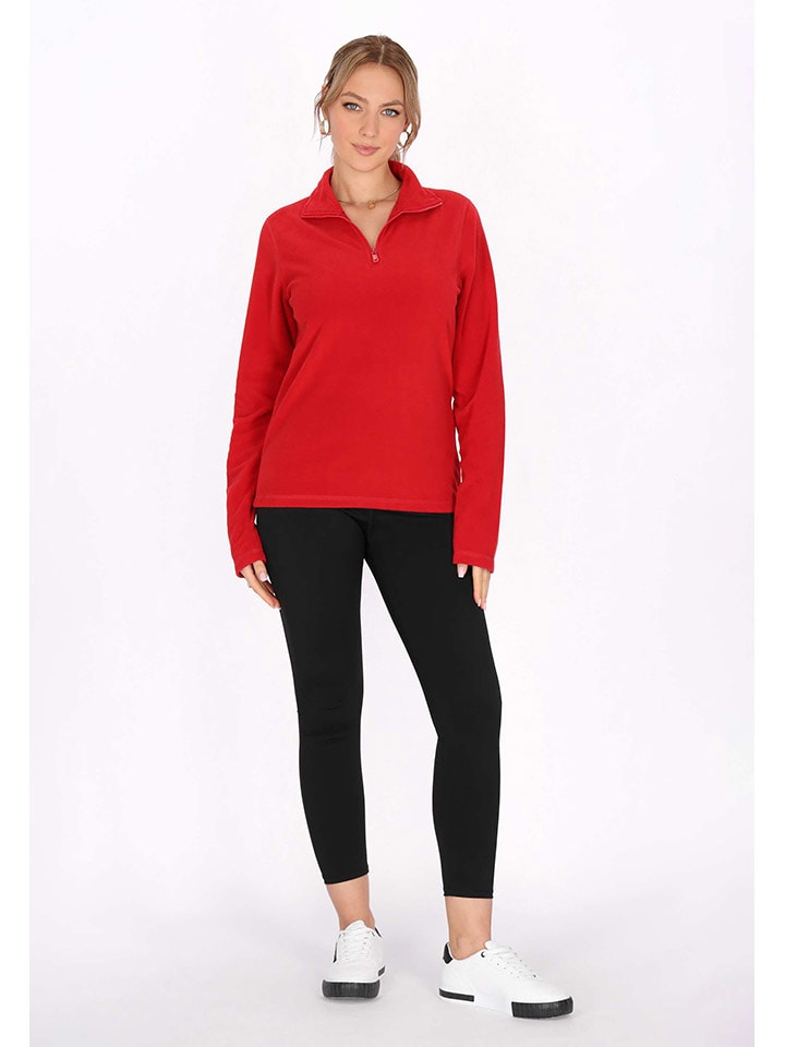 Fleecepullover in Rot