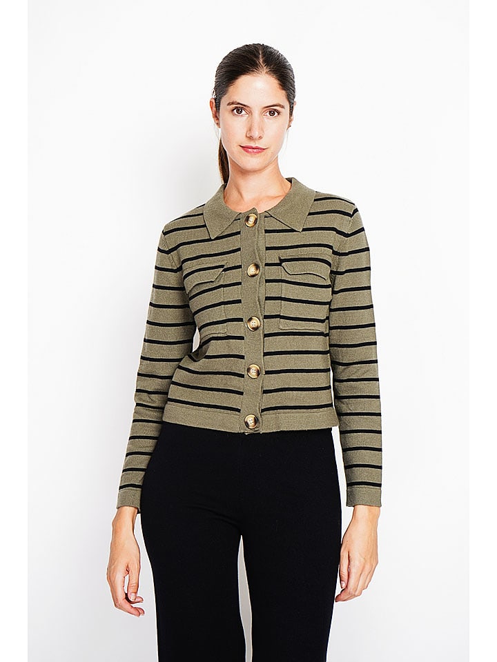 Vest kaki/zwart