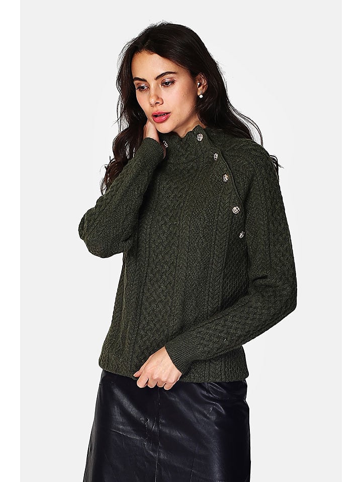 Sweter w kolorze khaki